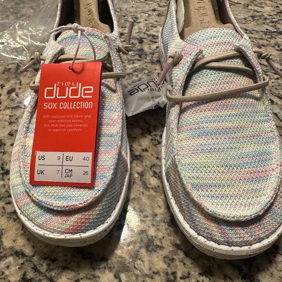 Hey Dude Shoes - HEY DUDE WENDY SOX AURORA WHITE 9